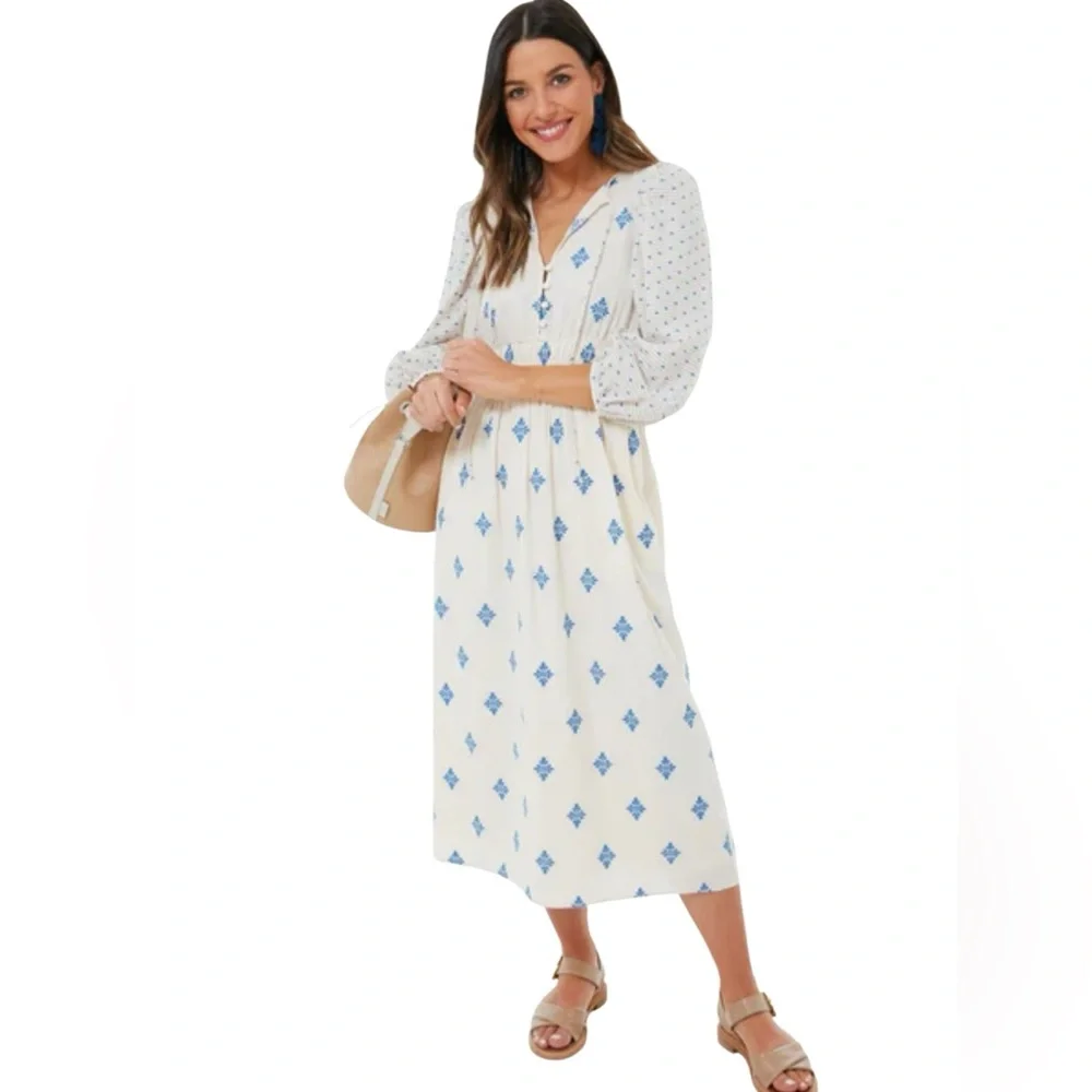 Hunter Bell Blue Medallion Clementine Dress - Picture 8 of 15